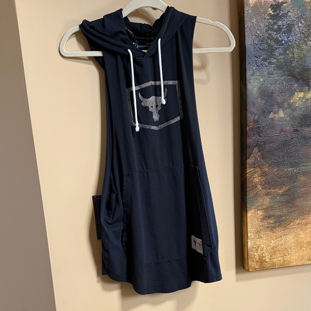 Under Armour Black Sleeveless Hoodie Tank Top